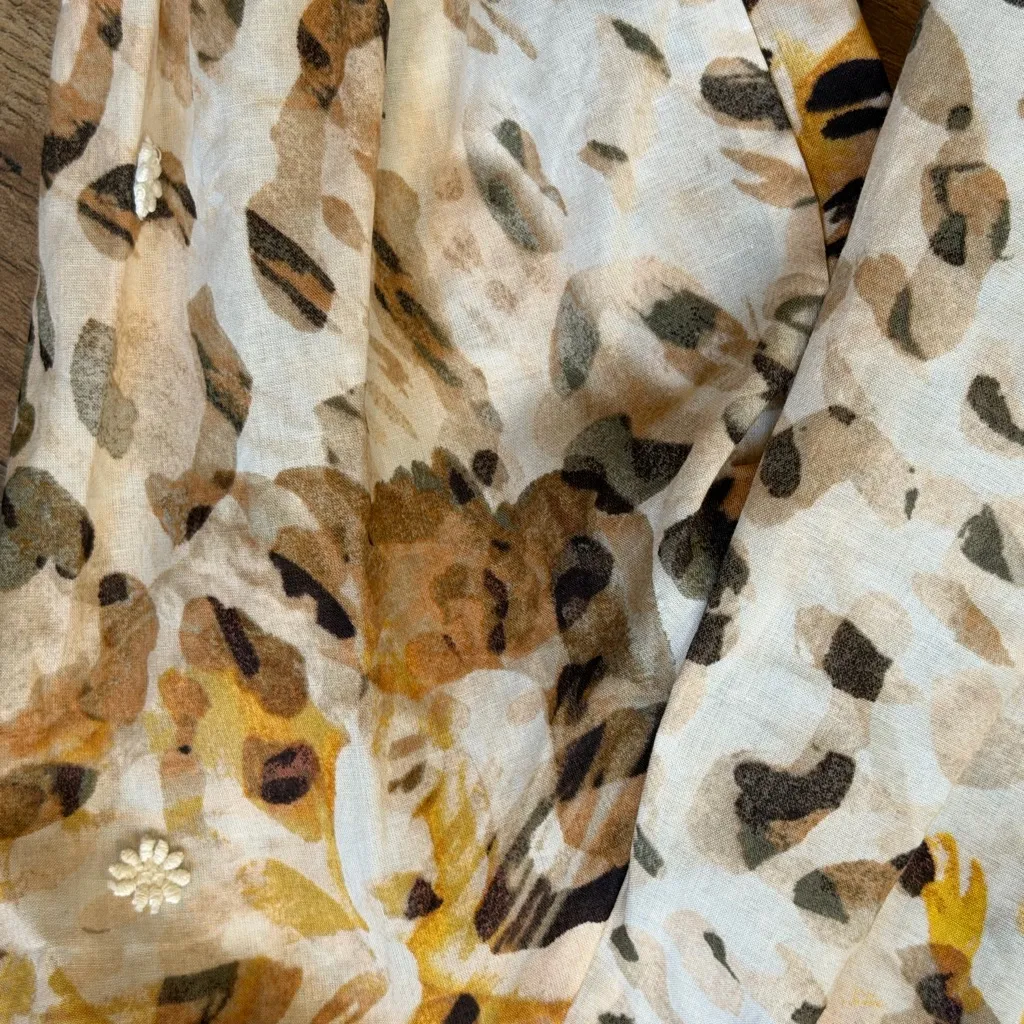 Cupio Leopard Print Blouse with Lace Trim 3/4 bell sleeves Size XL NWT - Image 4