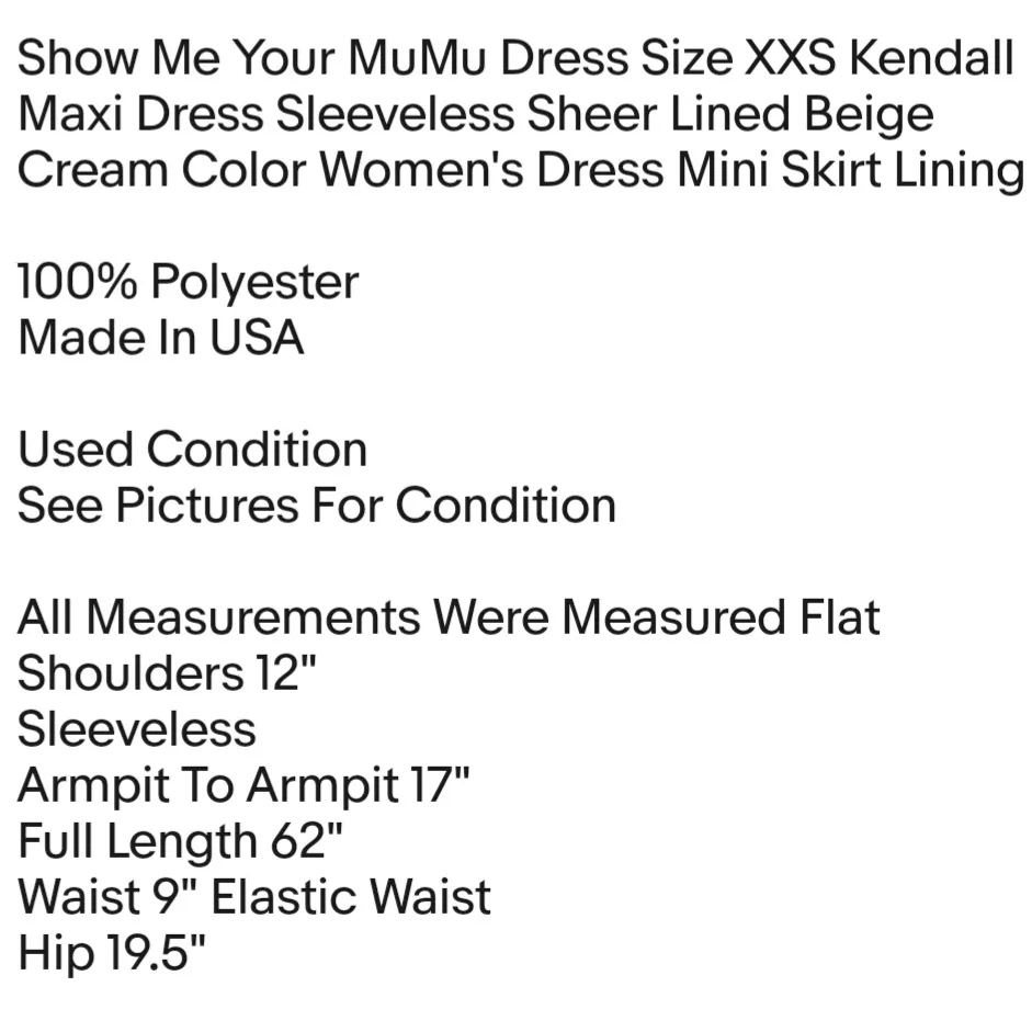 Show Me Your MuMu Dress Size XXS Kendall Maxi Dress Sleeveless Sheer Lined  - Image 8