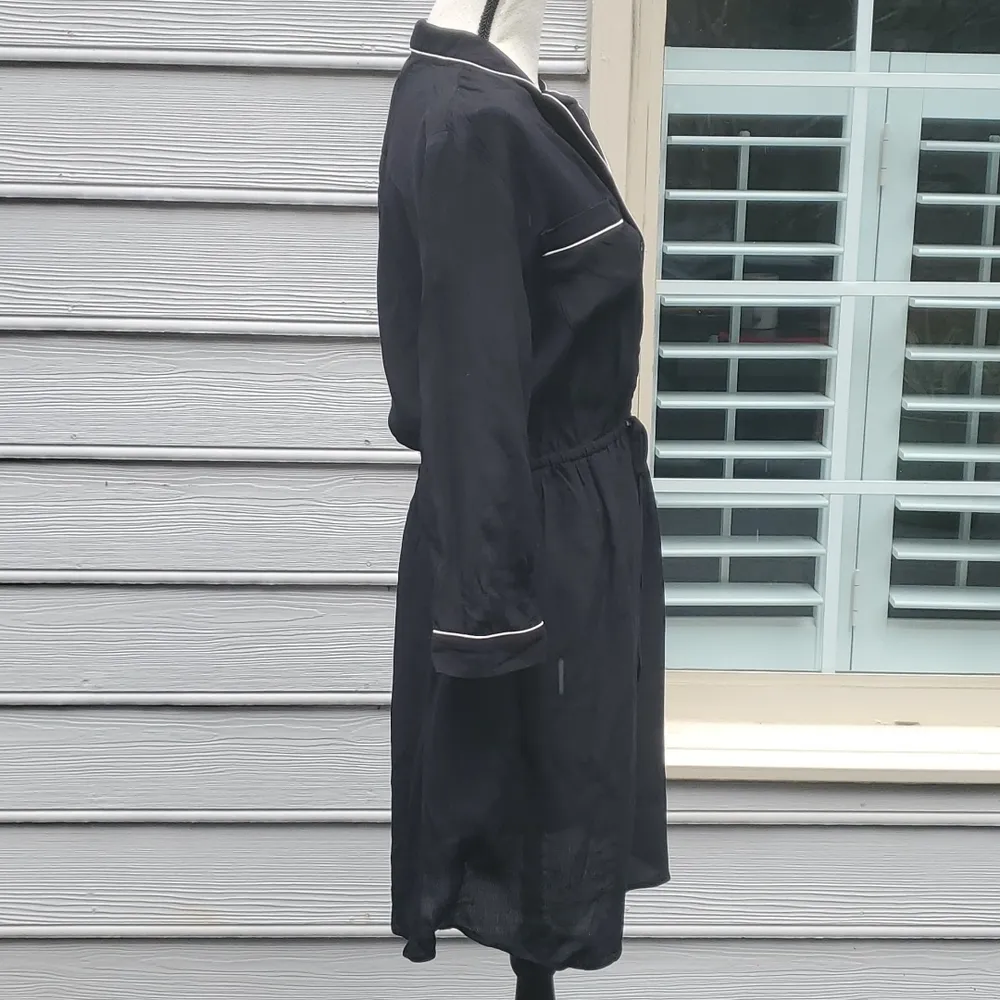 NWT Loft Shirt Dress | Loft 1/4 Button Down Tie Waist 3/4 Sleeve Shirt Dress - Image 12