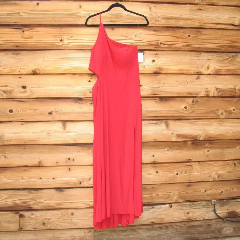 Jump Apparel Juniors One Shoulder Jersey Gown with Cutout - Image 2