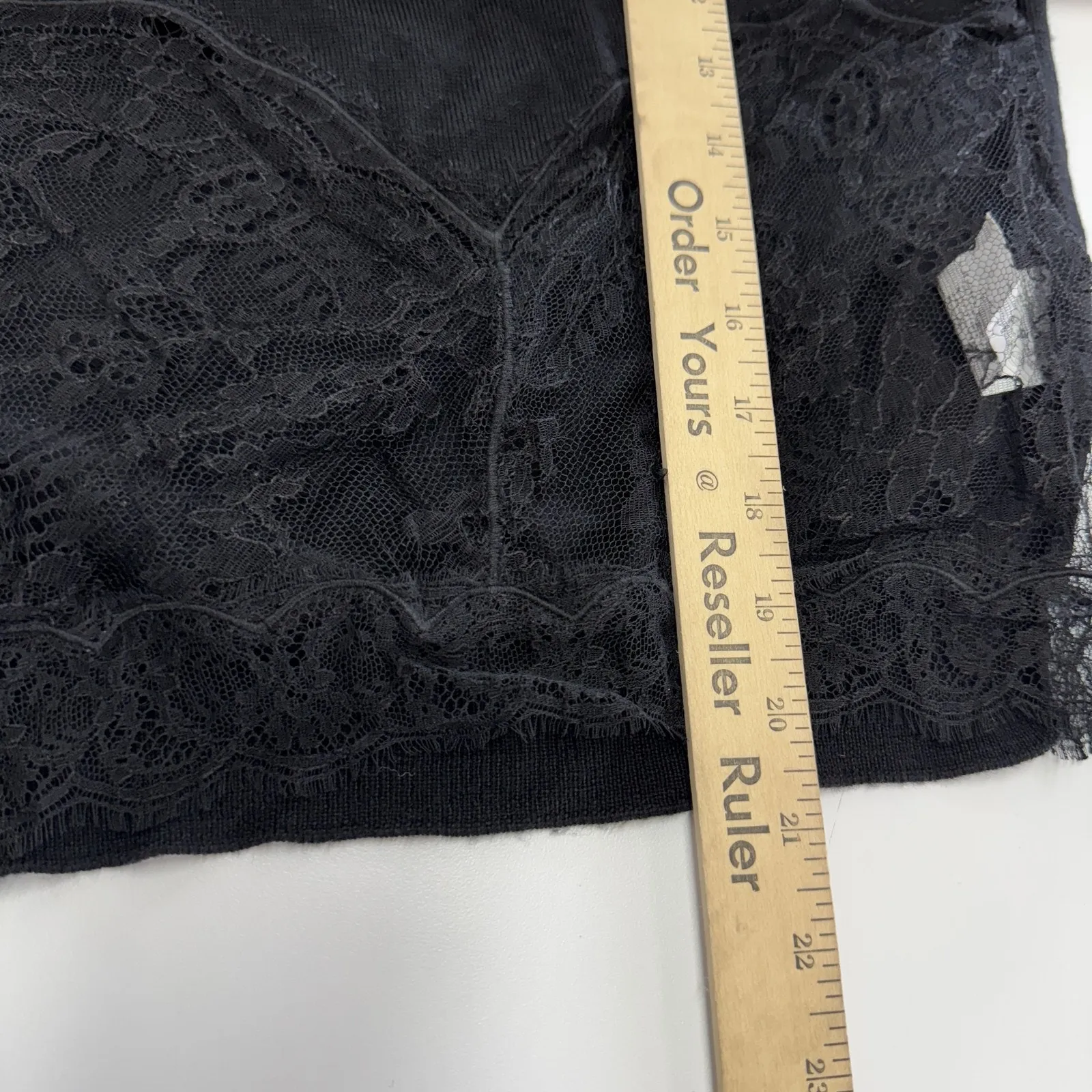 N°21 Sweater Womens Medium Wool Lace Knit Pullover Made in Italy Designer Top Black - Image 6