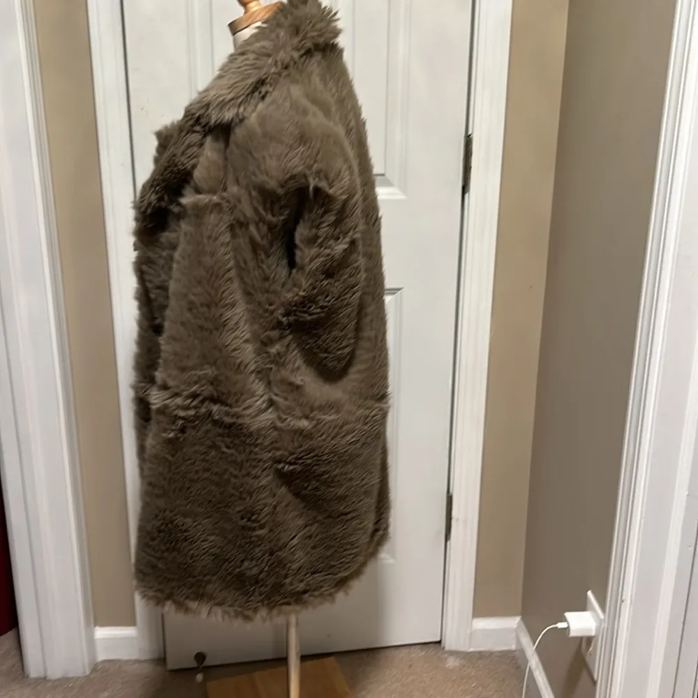 Mango oversized faux fur vest - Image 5