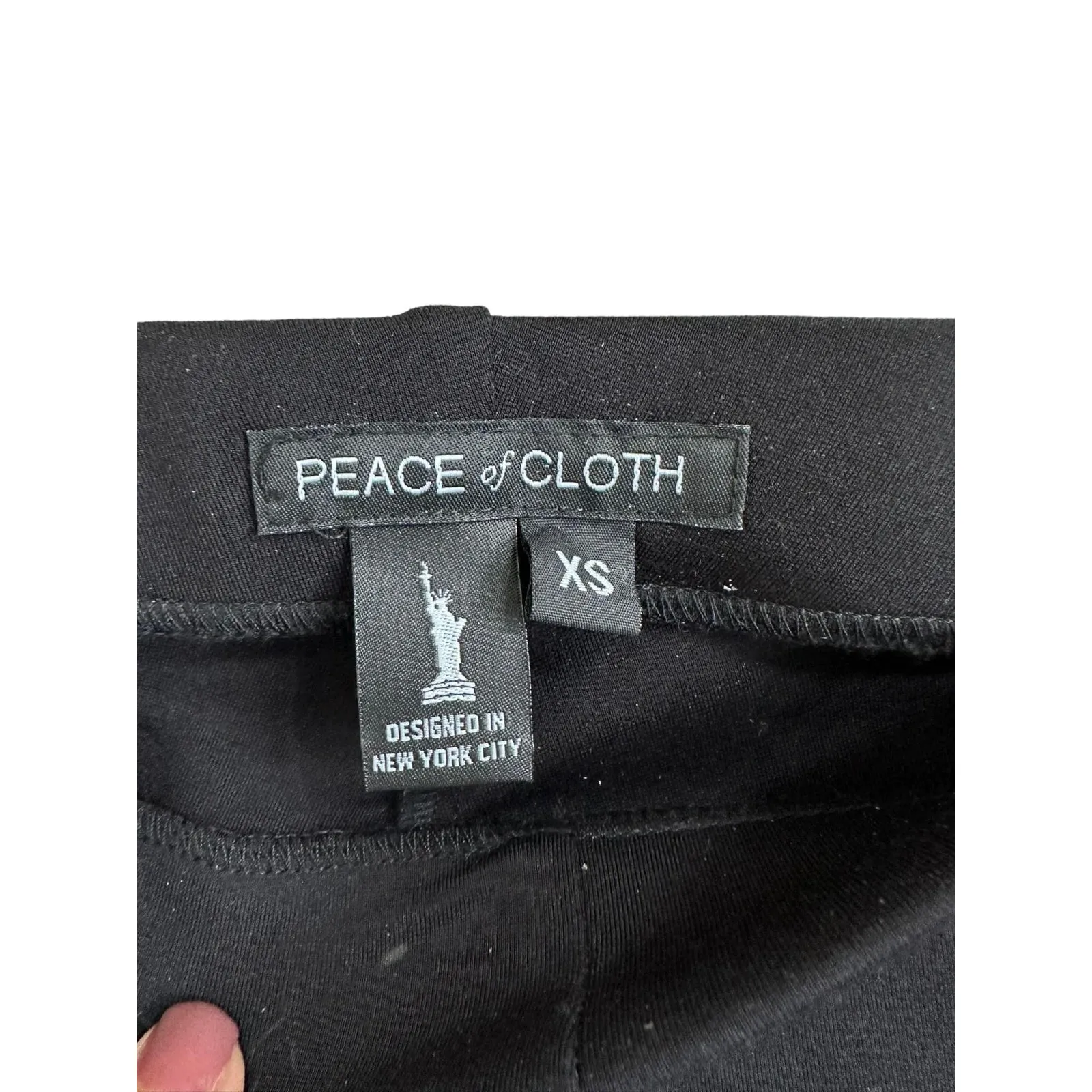 Peace‎ of Cloth Ryan Legging Paramount Knit Black Faux Leather XS - Image 4