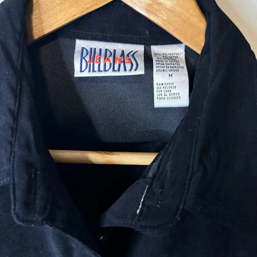 Vintage Bill Blass Christmas Velvet Embroidered shirt jacket womens medium - Image 3