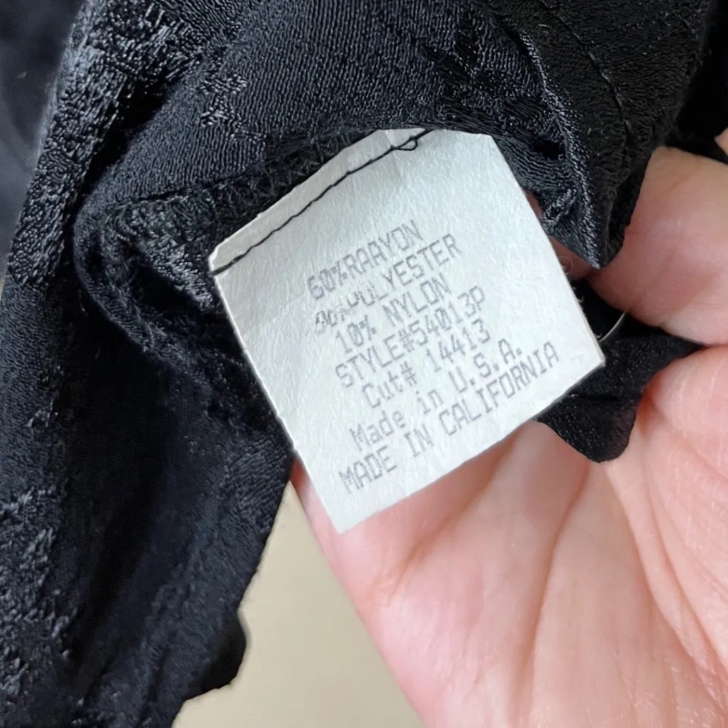 Vintage Spencer Alexis Petites Black Floral Jacquard Tank Top Maxi Skirt Set 14P - Image 9