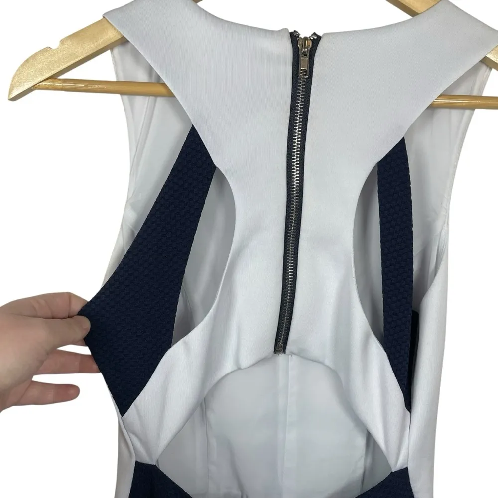 Walter Baker W118 Flare Skater Back Cutout Mini Dress White/Navy Size XS - Image 9