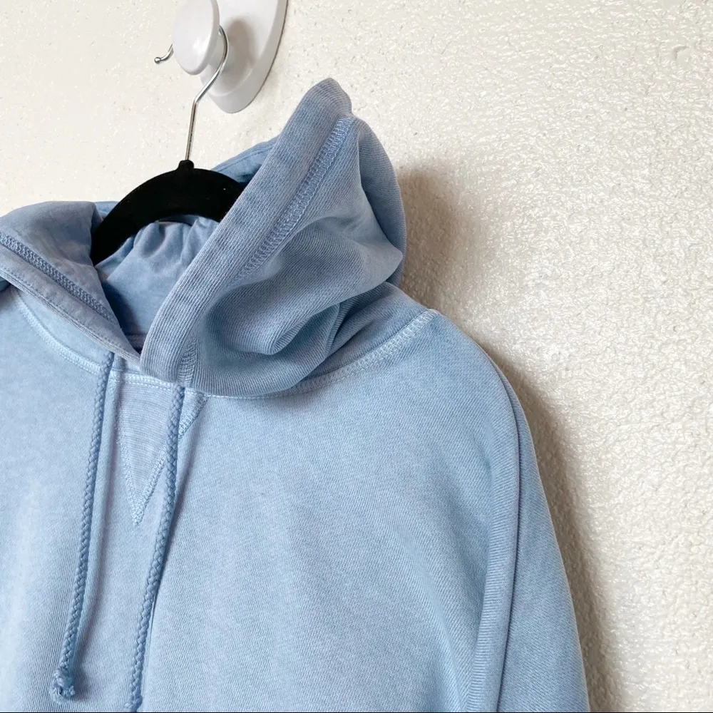 NWT BDG Slouchy Cropped Hoodie Dusty Blue Size Small - Image 3