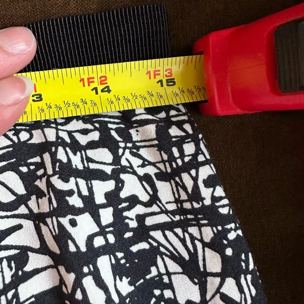Ann Taylor Straight Pencil Skirt Black & White Abstract Design SZ  M No … - Image 8