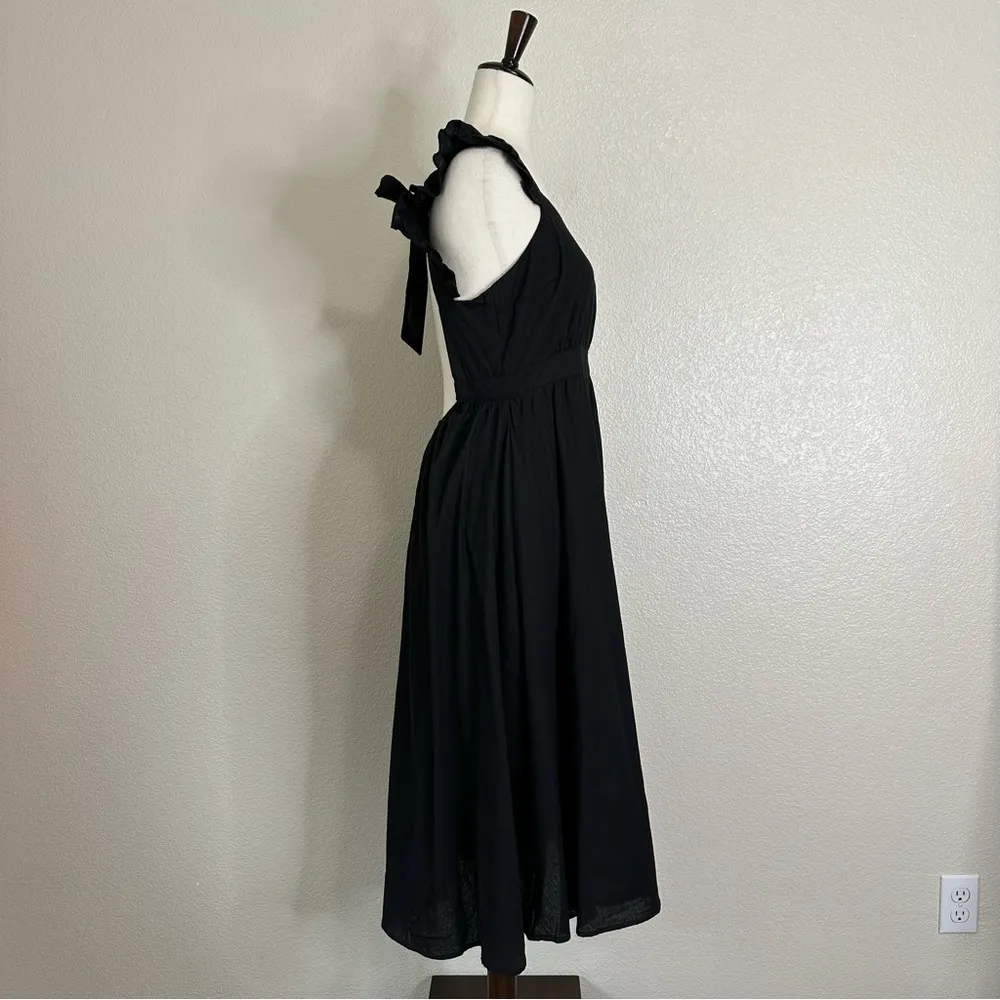 NWT Lumiere Linen Blend Black Ruffled Sleeves Tie - Image 7