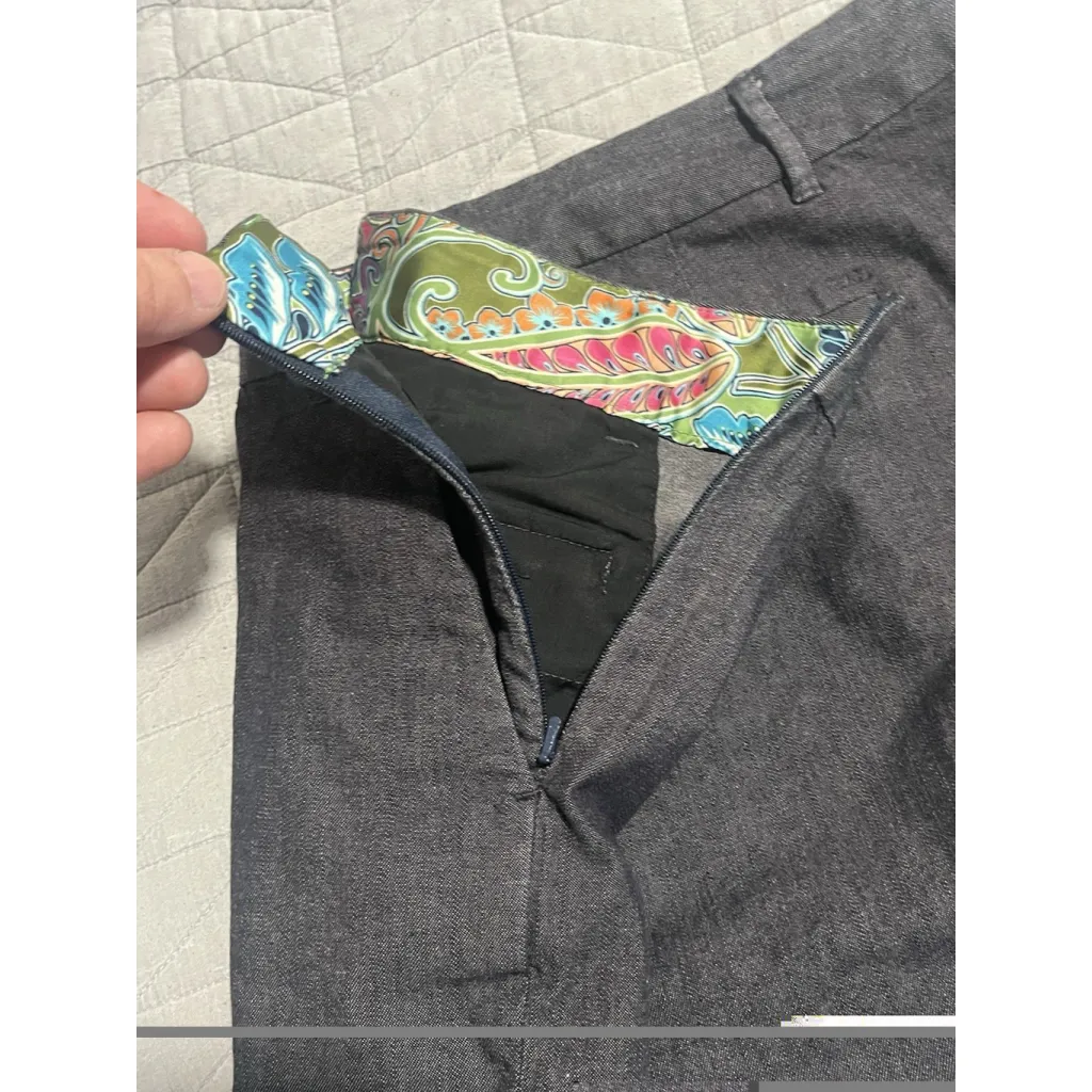 Tommy Hilfiger Skirt Womens Size 14 Gray Pencil Pocketed Belt Loops Zip Midi - Image 6