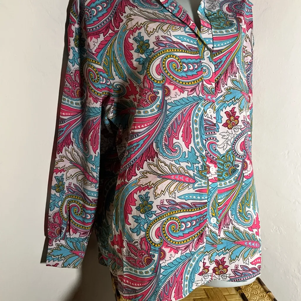 SHEIN Multicolor Paisley Button Down Shirt - Image 6