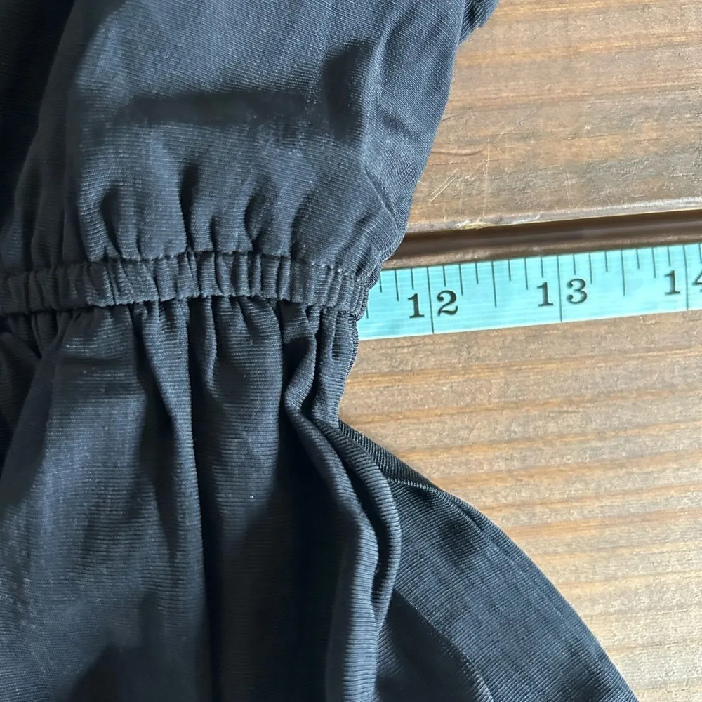 NWT Joy Joy Black Ruffle Layer Dress XS flutter Sleeve - Image 9