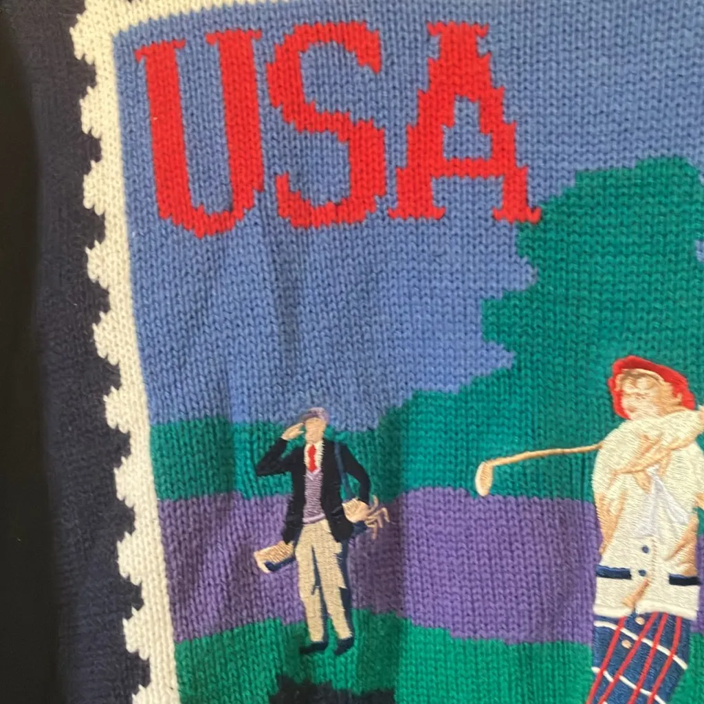 Hka designs vintage golf sweater large - Image 3