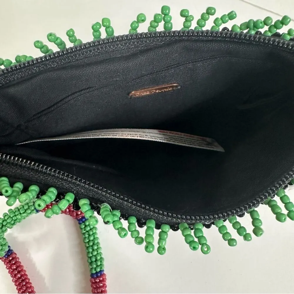 NWOT Free People Daydreamer "Tropics" Beaded Zipped Wallet Clutch Wristlet - Image 7