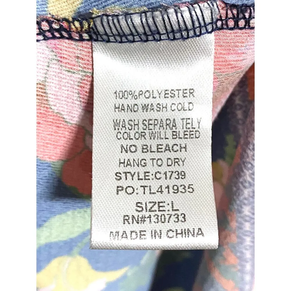 Umgee Camisole Floral Patchwork Front Tie L Boho Festival Y2K Hippie Summer - Image 7