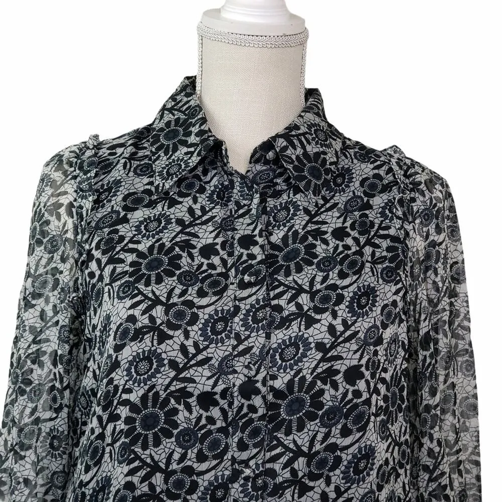 Walter Baker Jeny Ruffle Trimmed Georgette Blouse - Image 6