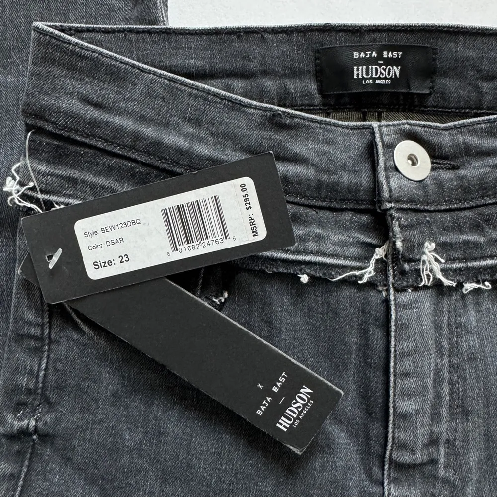 Hudson Baja East Black High Riss Heartbreaker Slim Bootcut Jeans Size 23 NWT - Image 4