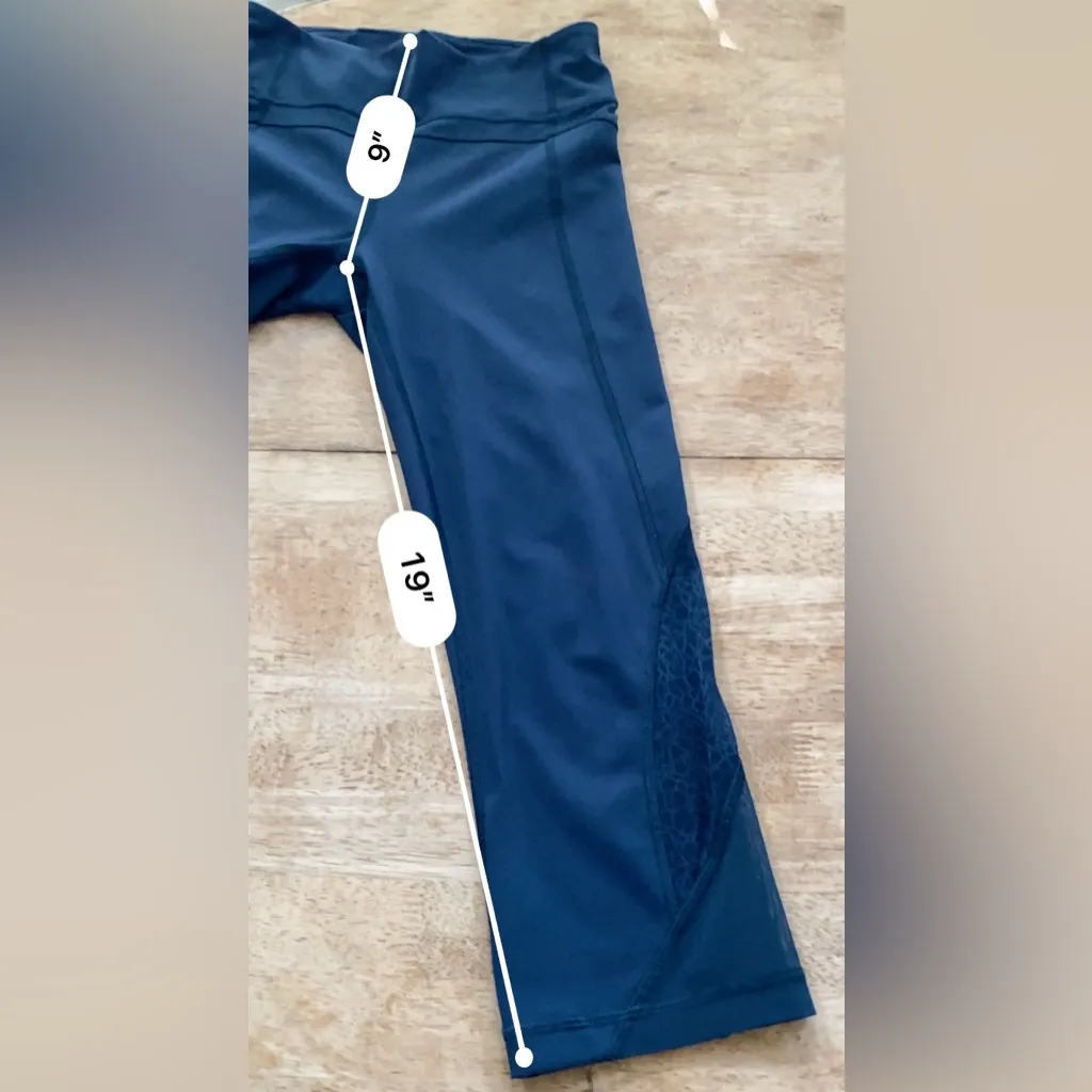 Lululemon Women’s Sz 4 Navy (Jaded) Twist &‎ Train Crop 19” Leggings - Image 14
