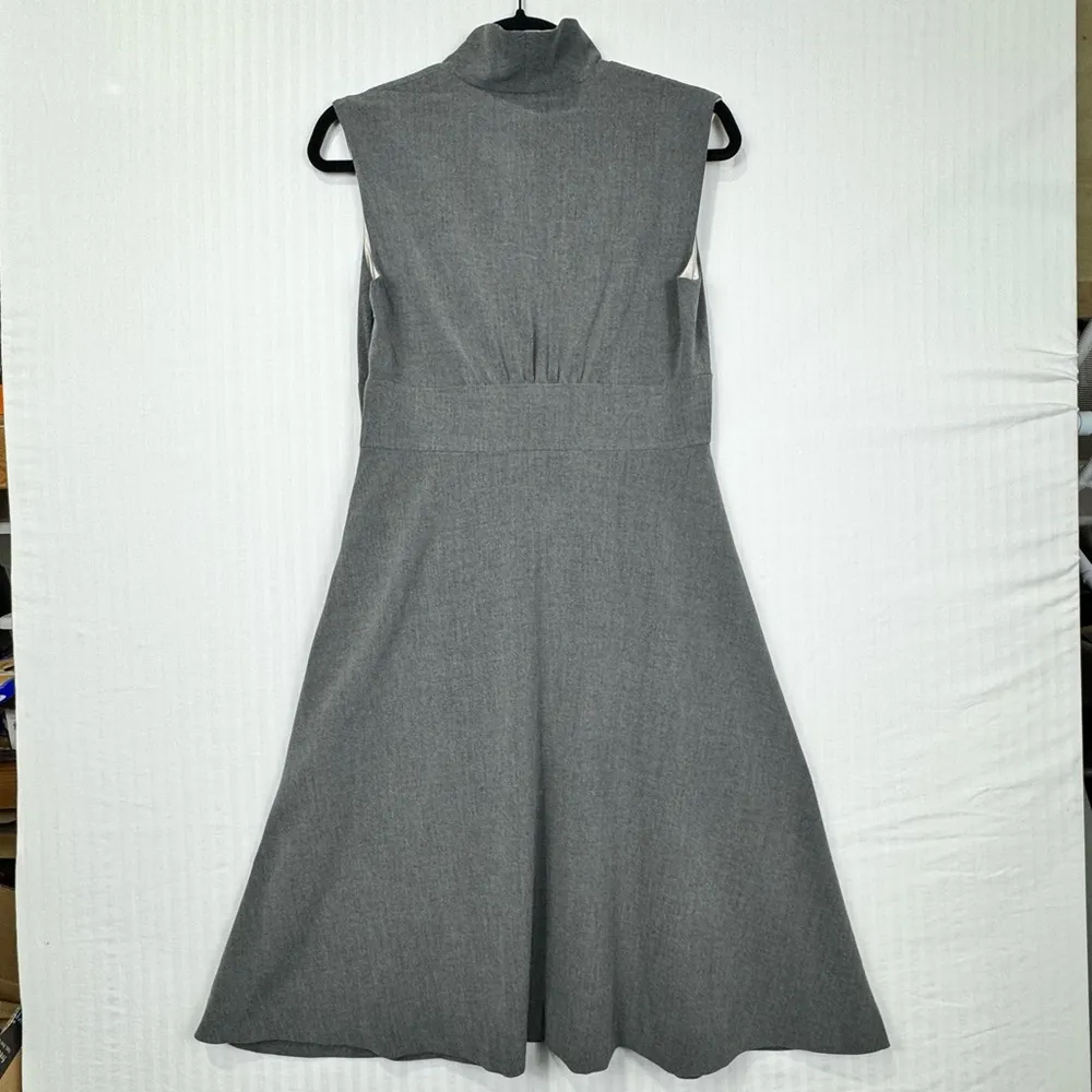 Anya Ponorovskaya Dora Gray Wool Sleeveless Midi Dress Women’s Size 6 A - Image 4