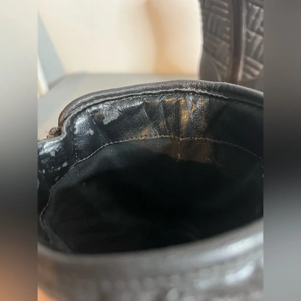 Calvin Klein Edgy Streetwear Rauline Black Quilted Ankle Moto Walden Boots Sz 9 - Image 14