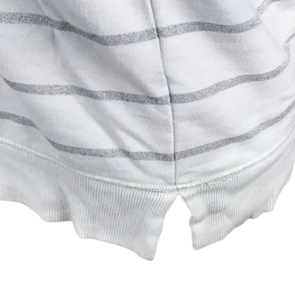 Aerie White Striped Pullover Top Size S - Image 5