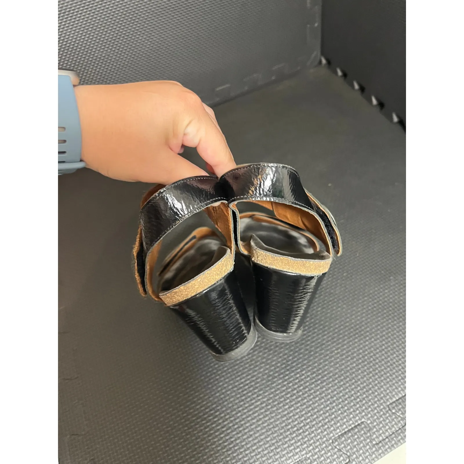 Taōs Carousel 2 Black Leather Wedge Heel Sandals‎ Women’s Sz 38 US 7 - Image 6