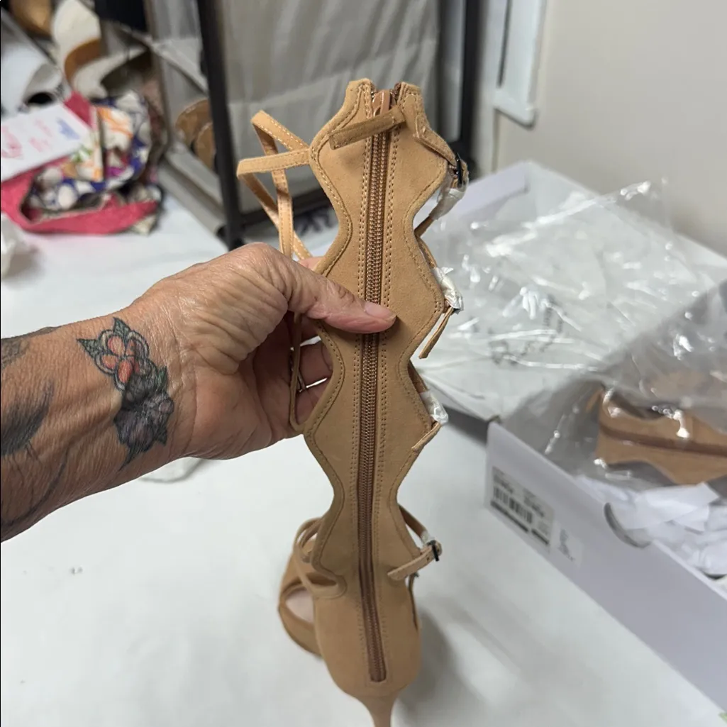 Aldo Cirella-38 Strappy Heeled sandal Boots Leather - Image 3