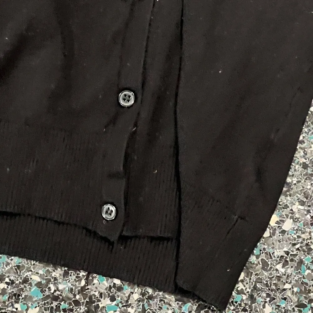 Women’s H&M Size 4 Black Button Front Cardigan Sweater - Image 2