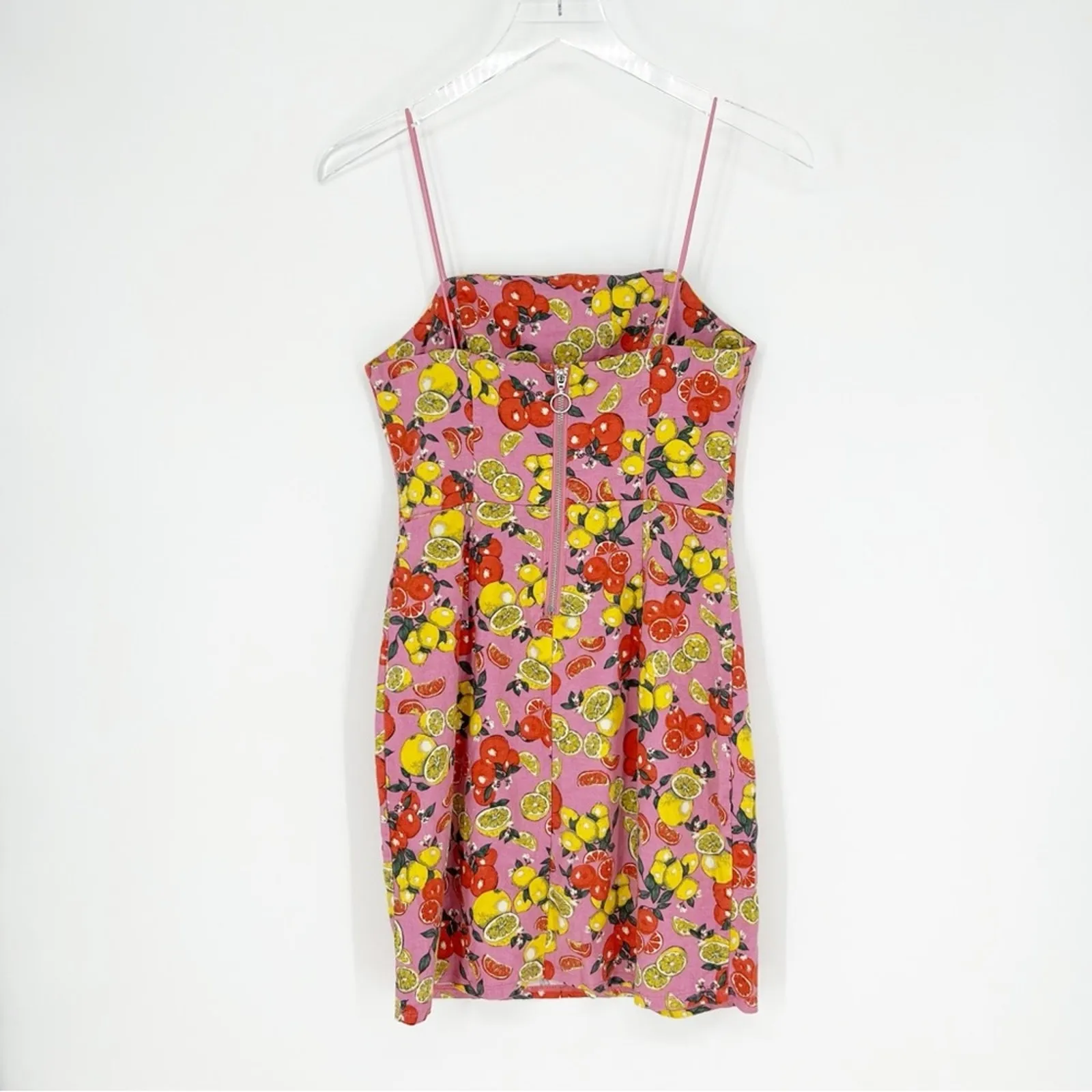 Urban Outfitters Colette Fruity Linen Blend Mini‎ Dress M Pink - Image 4
