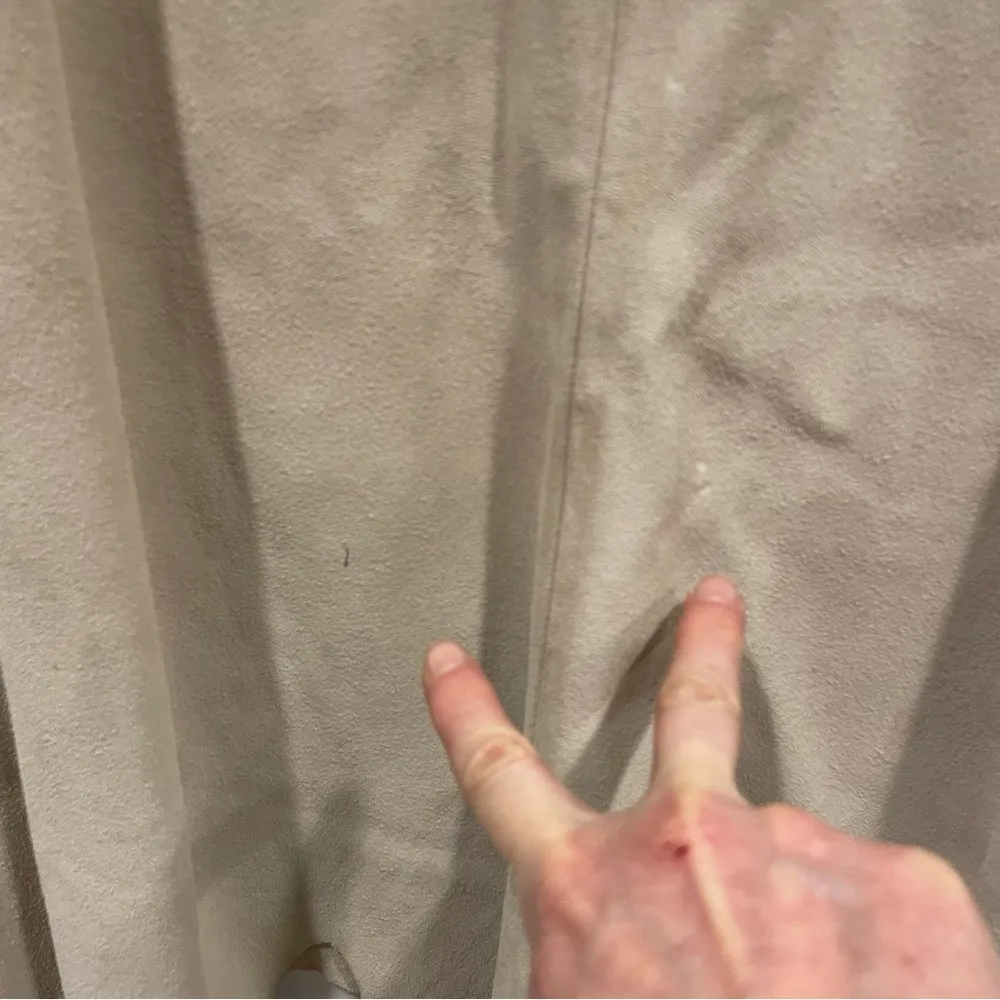 Vintage 70’s handmade Pocahontas tan suede boho hippie midi skirt flowy Size XS - Image 7