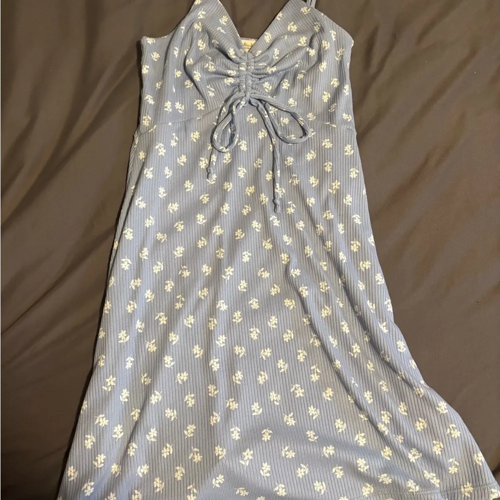 Altar'd State Blue Floral Midi Dress - Image 3