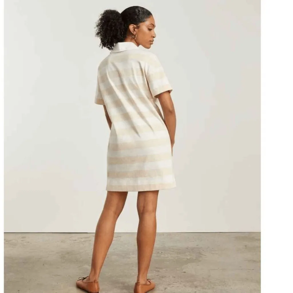 NWT Everlane Organic Cotton Striped Polo Mini Dress - Image 2