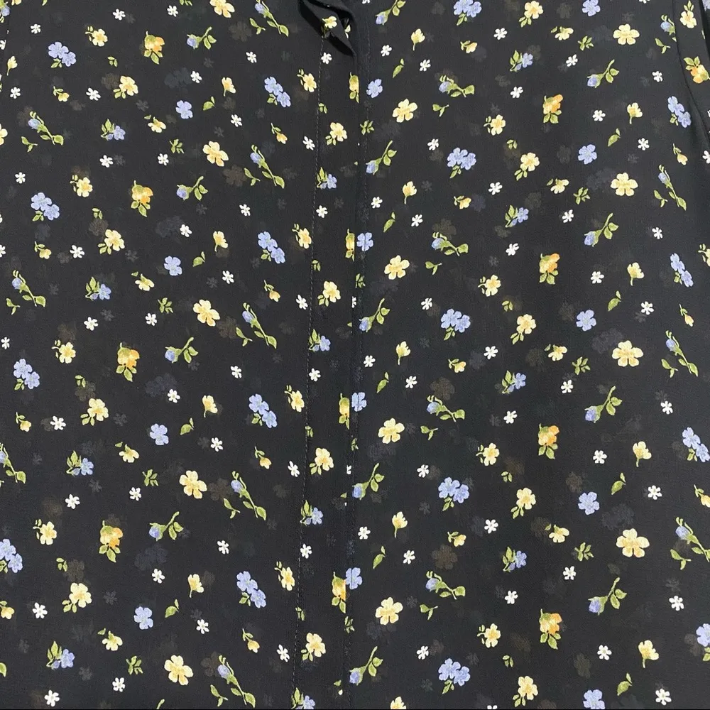 Reformation Floral Button Down Long Sleeve Shirt, M - Image 2