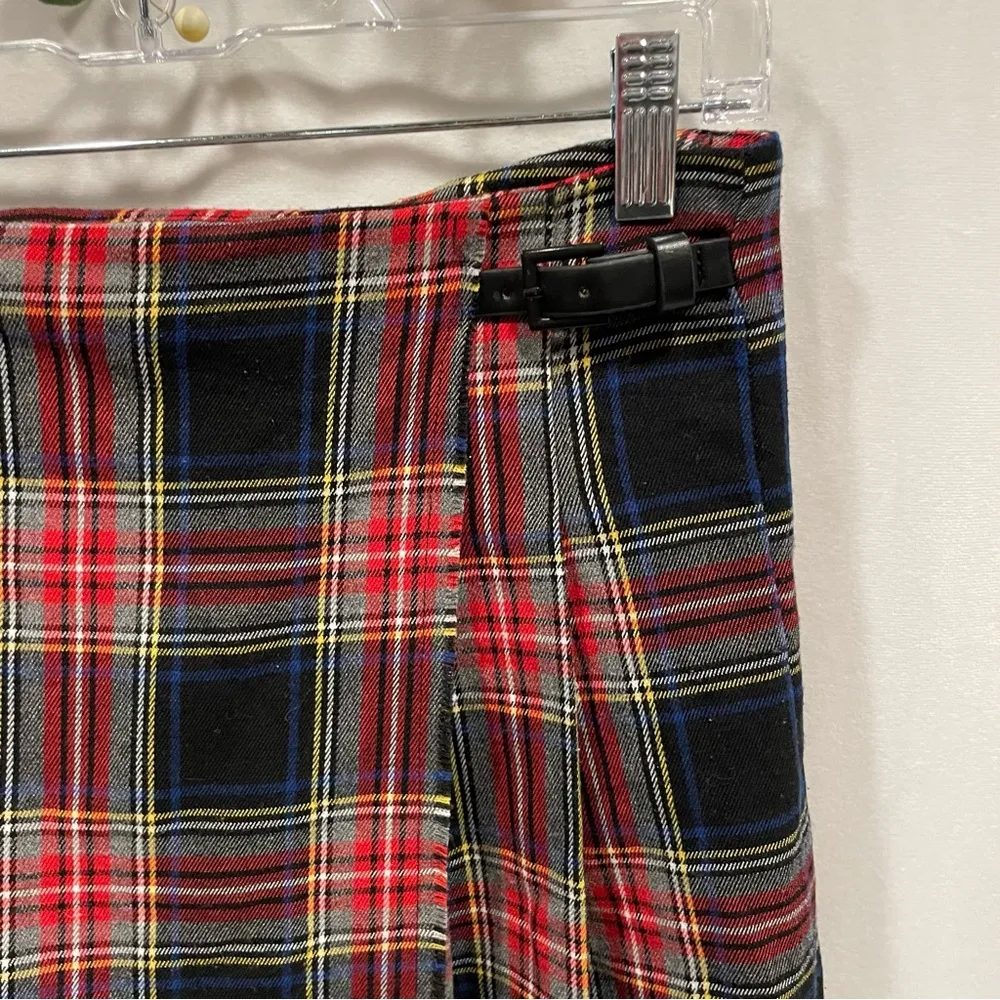 Cute pleated skirt faux wrap black buckle Piccola Ludo school girl Y2K Brittany - Image 3