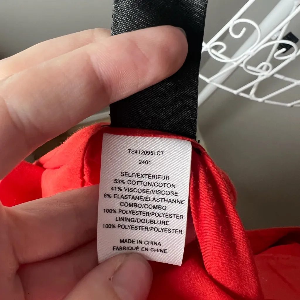 Derek Lam 10 Crosby Noah Single Breasted Jacket Tomato Red Career Cotton Size 4 - Image 8