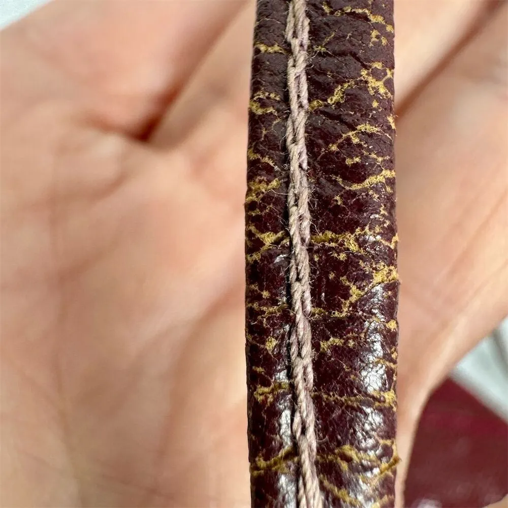 Vintage Red Sequin Mesh Chevron Clutch Purse Party Shoulder Bag with Mirror - Image 4