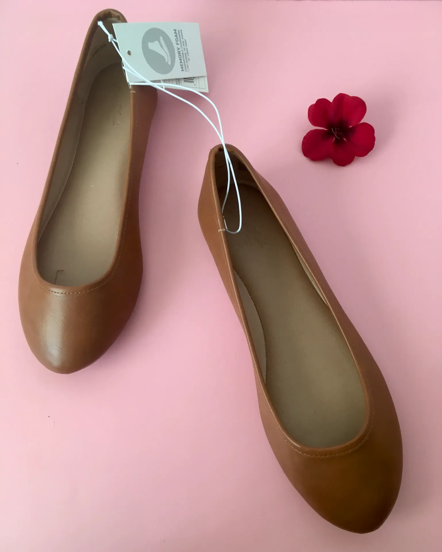 Ballet Flats, Size 6 1/2W Brown - Image 2
