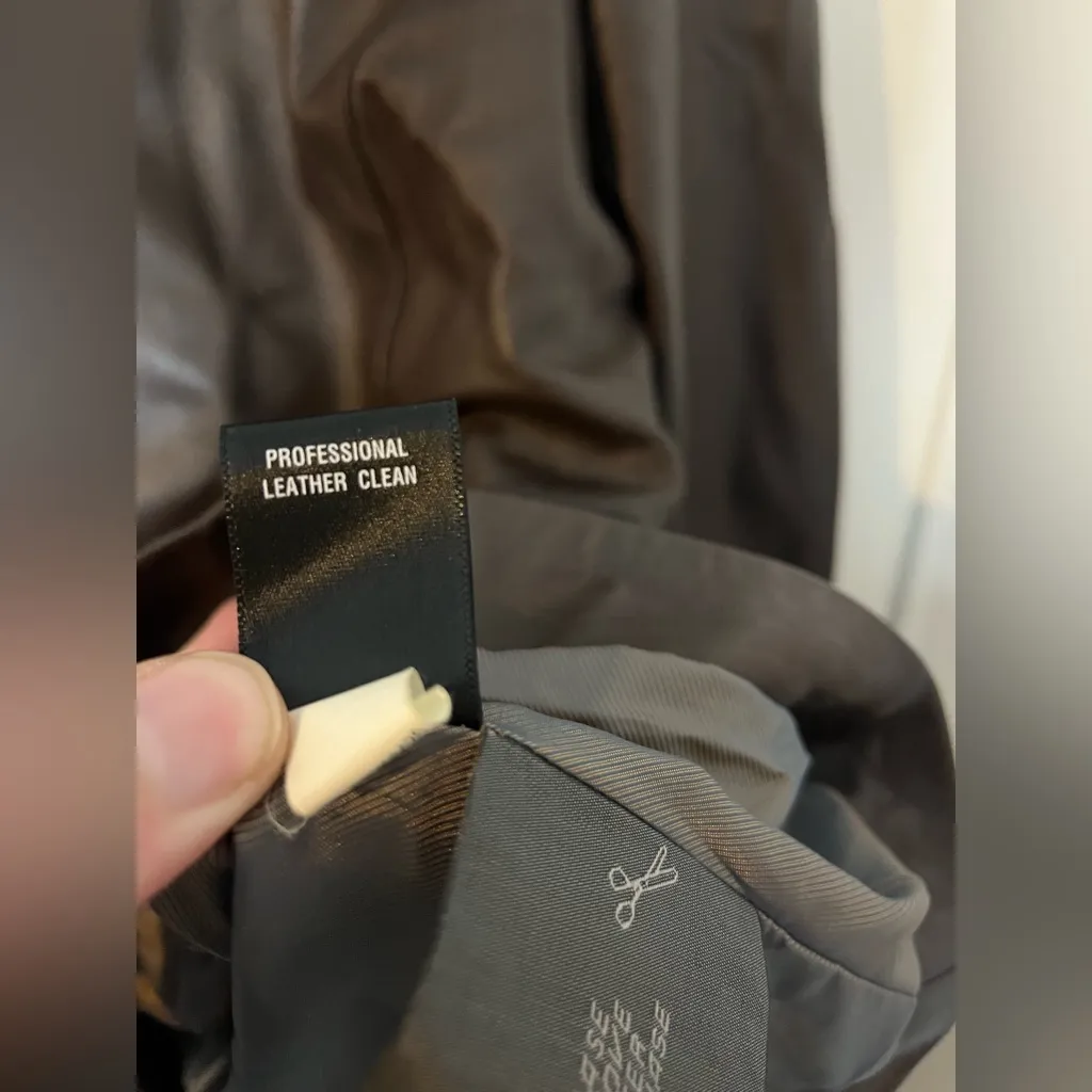 Croft & Barrow 100% Lambskin Leather Button Collared Lined Pockets Jacket Sz L - Image 15