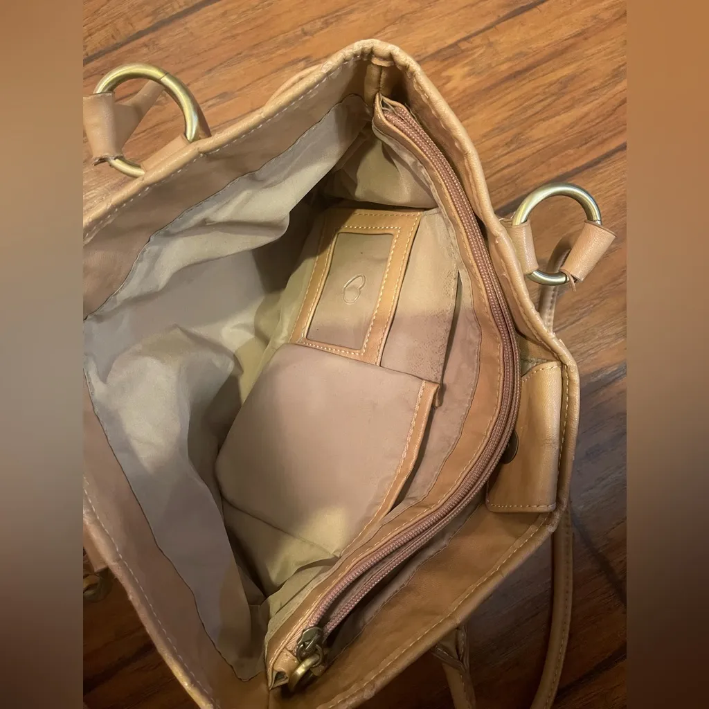 Giani Bernini tan woven purse bag tote - Image 7