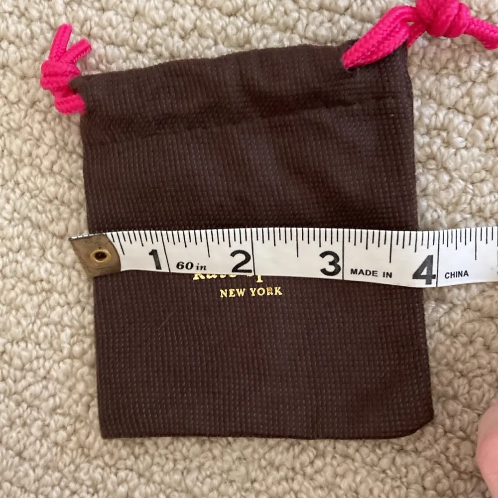 Kate Spade Mini Dust Bag Dusty Jewelry Holder Small 3.75” x 4.25” Like New - Image 3
