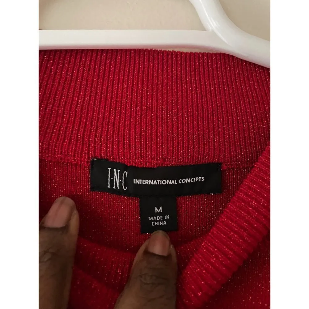 INC Cold shoulder Cut Out / ballon puff sleeve dress NWT - Image 5