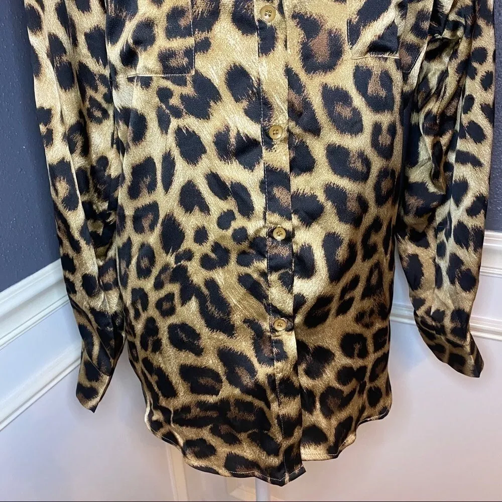 Nasty Gal If Looks Could Kill Leopard Buttondown - Image 7