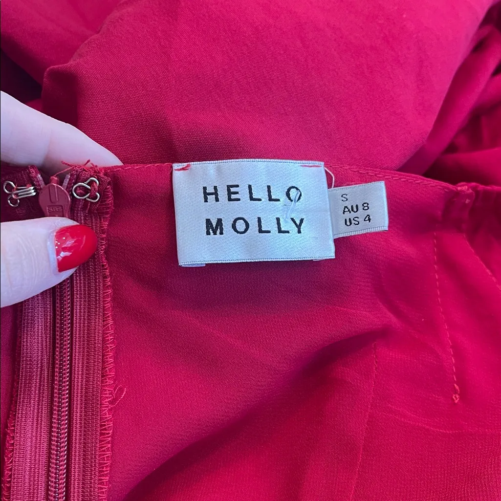 Hello Molly High Low Red Ruffle Maxi Dress - Image 3
