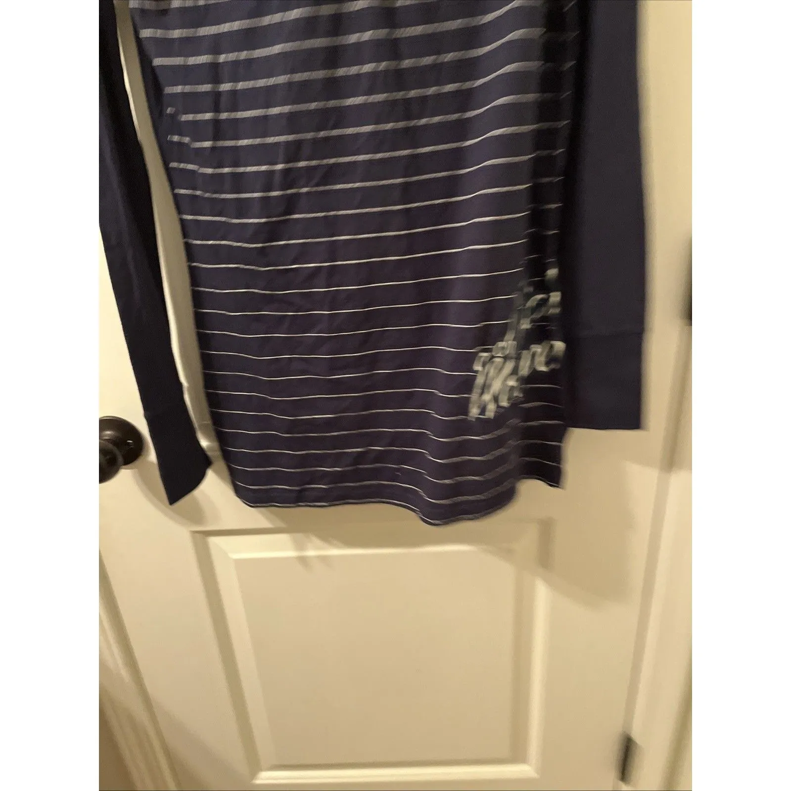 Michigan Wolverines Women's M Striped Hooded Shirt Size M G - Image 7