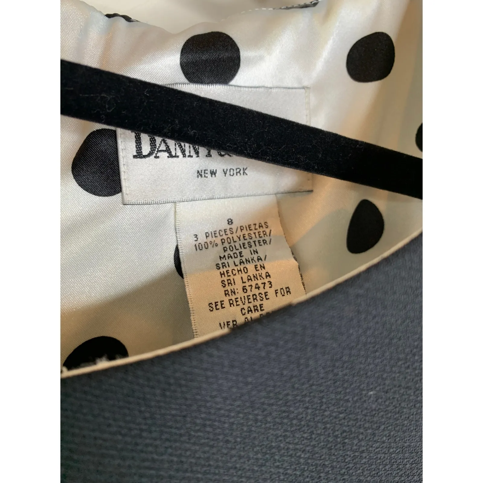 Black Vintage Danny & Nicole Dress w Long  Jacket  Sz 8 - Image 4