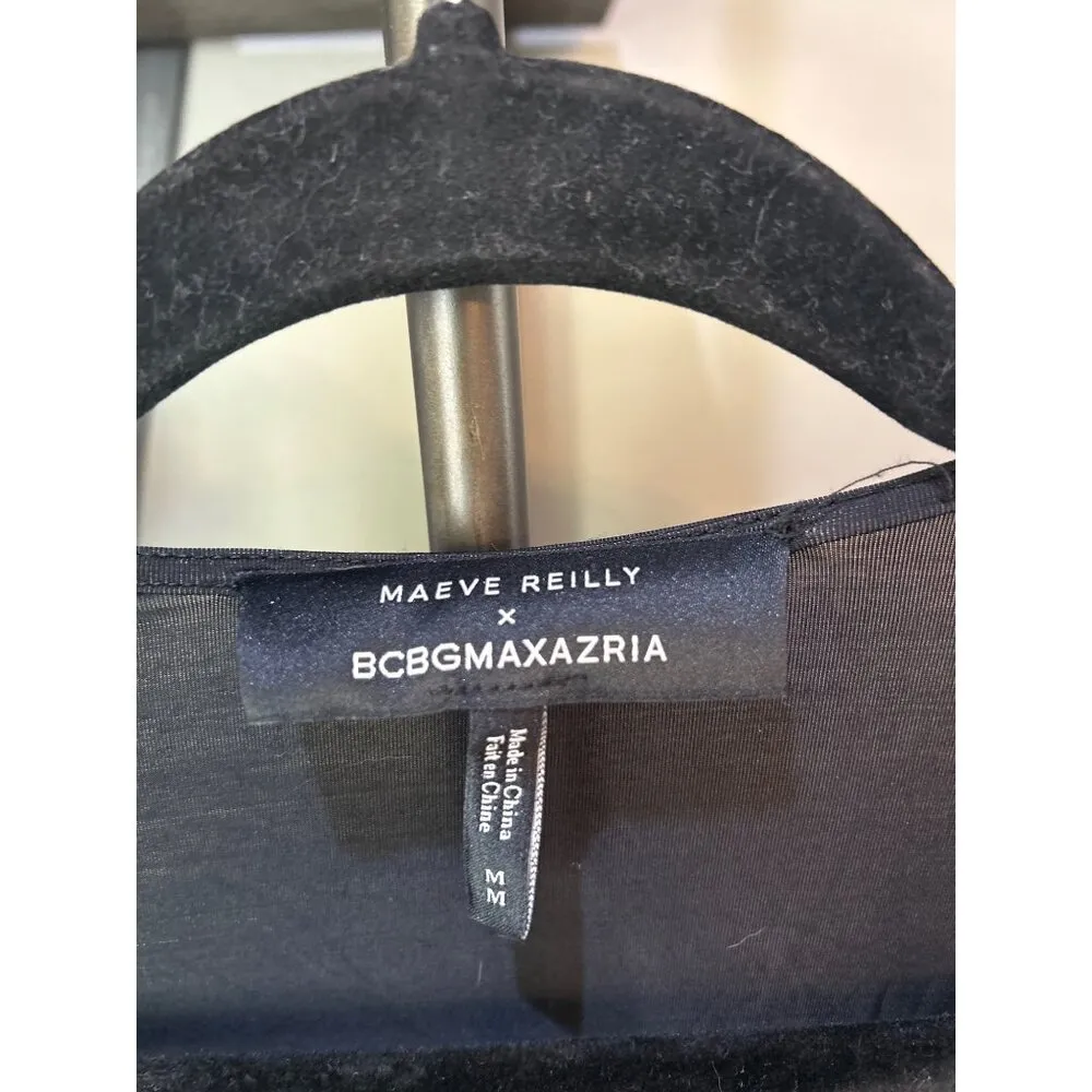 Maeve Reilly x BCBGMaxAzria Mulholland Gloved Gathered Midi Dress Size Medium - Image 8