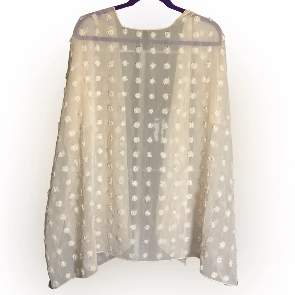 Torrid Cream Sheer Women's Poncho - Image 3