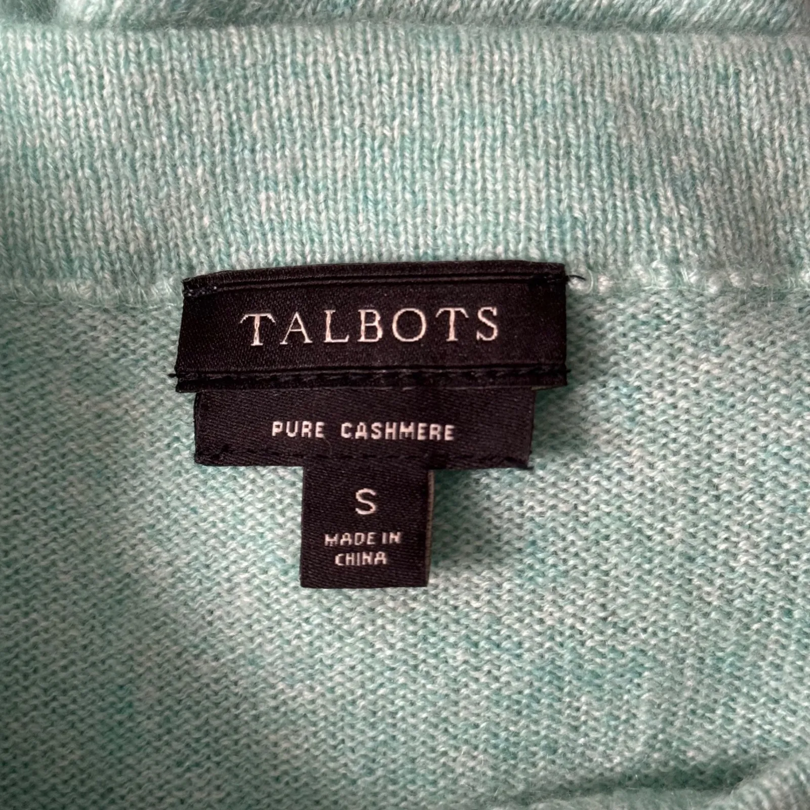 Talbots Sweater Pure Cashmere Small Mint Green‎ Seafoam Soft Cozy Luxury Knit - Image 5