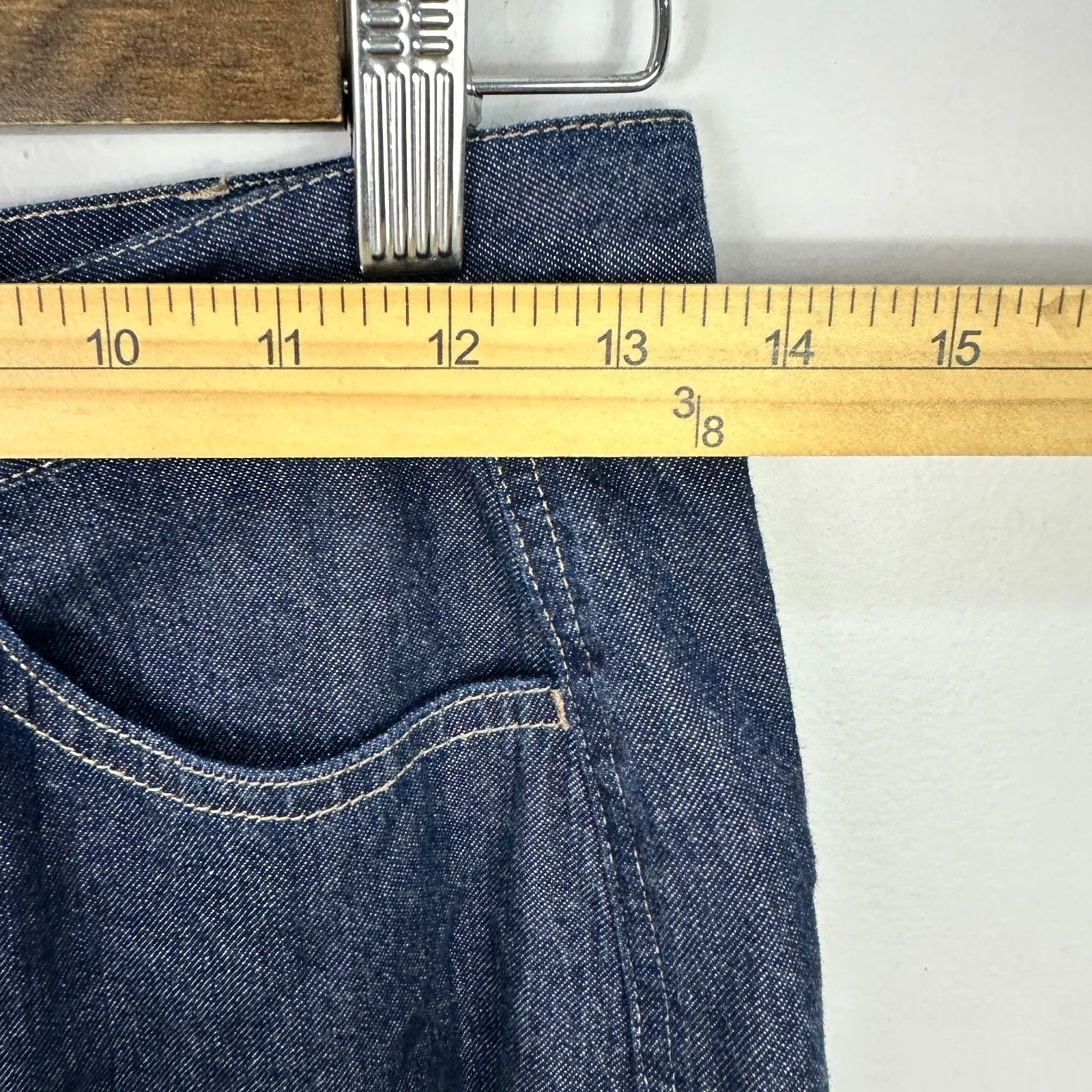 Vintage Banana Republic Denim Skirt 2 Dark Wash Cotton Y2K Minimalist Preppy - Image 2