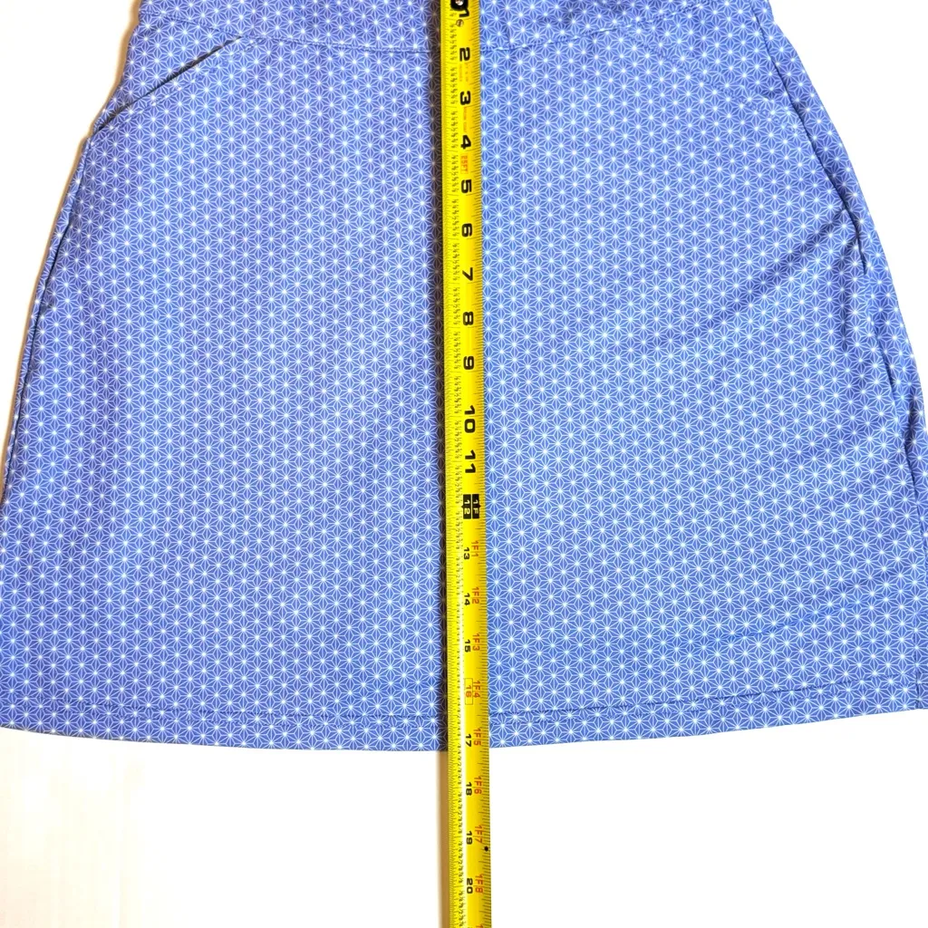 Peter Millar Blue Geometric Mini Skirt - Image 6